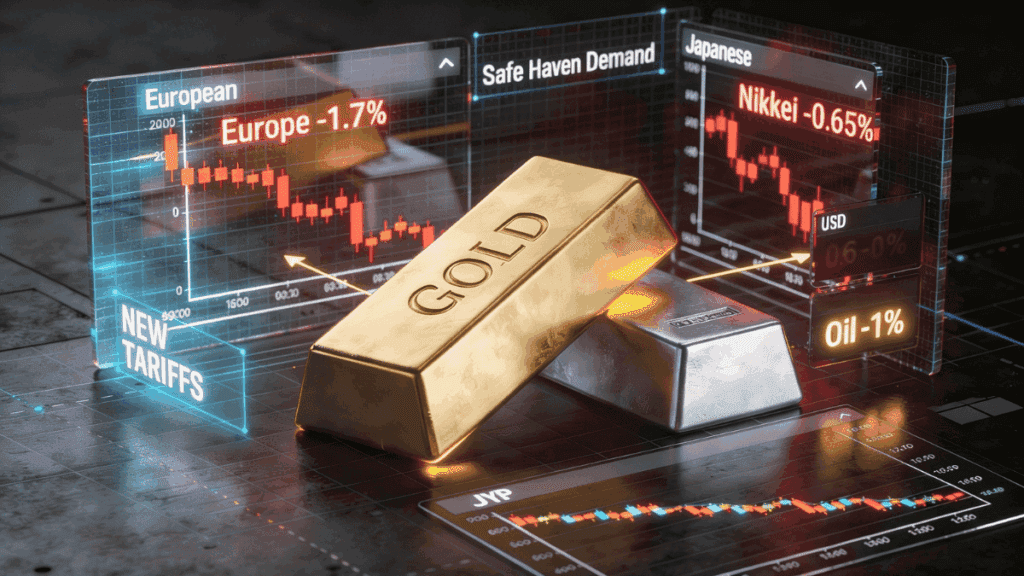 19 January 2026 — Today's Market News — Trade Tensions Rattle Markets: Silver +4%, Gold +1.6% & Stocks Slip