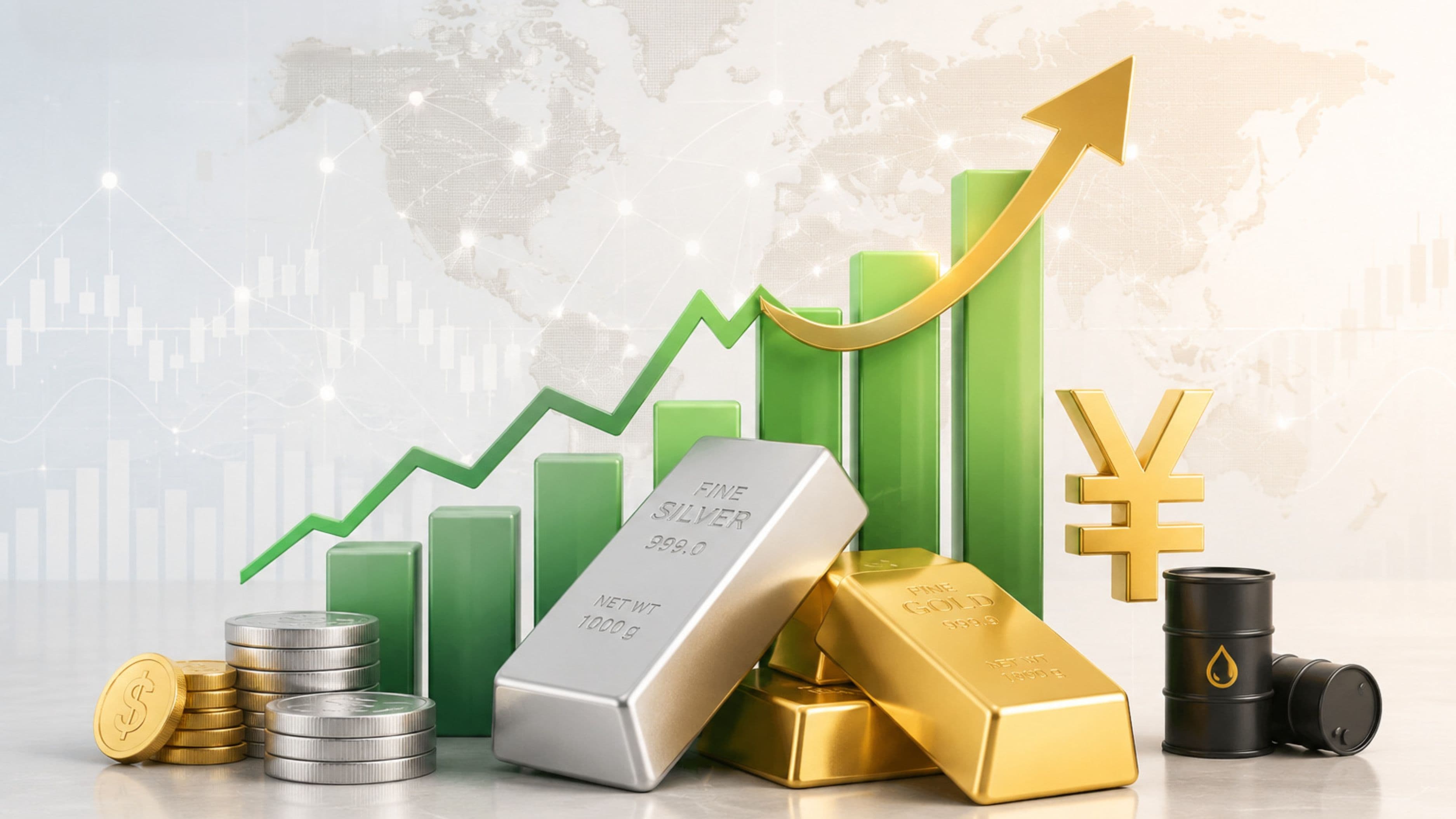 August 6, 2026 - Dow Rises 0.49% to 54,349.06, Gold Gains 0.44% to $4,265.84 and Brent Falls 0.56% to $76.19