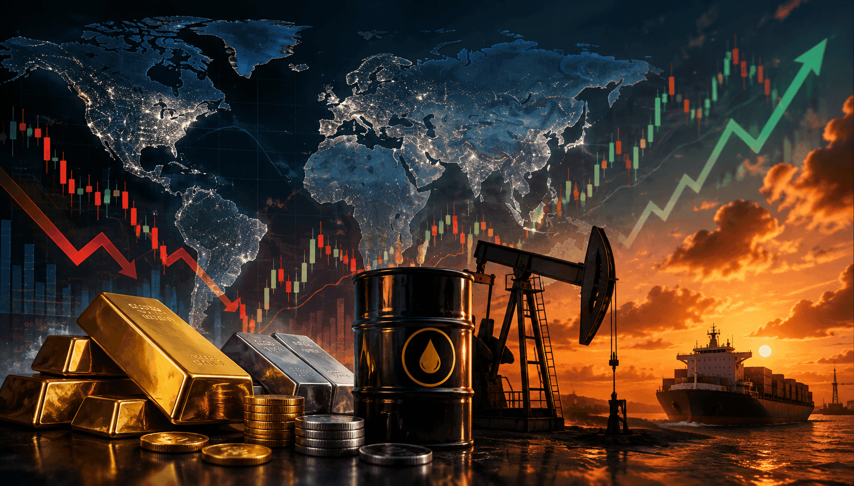 August 31, 2026 - Dow Falls 0.02% to 53,559.99, Gold Slips 0.47% to $4,433.88 and Brent Jumps 2.58% to $88.34