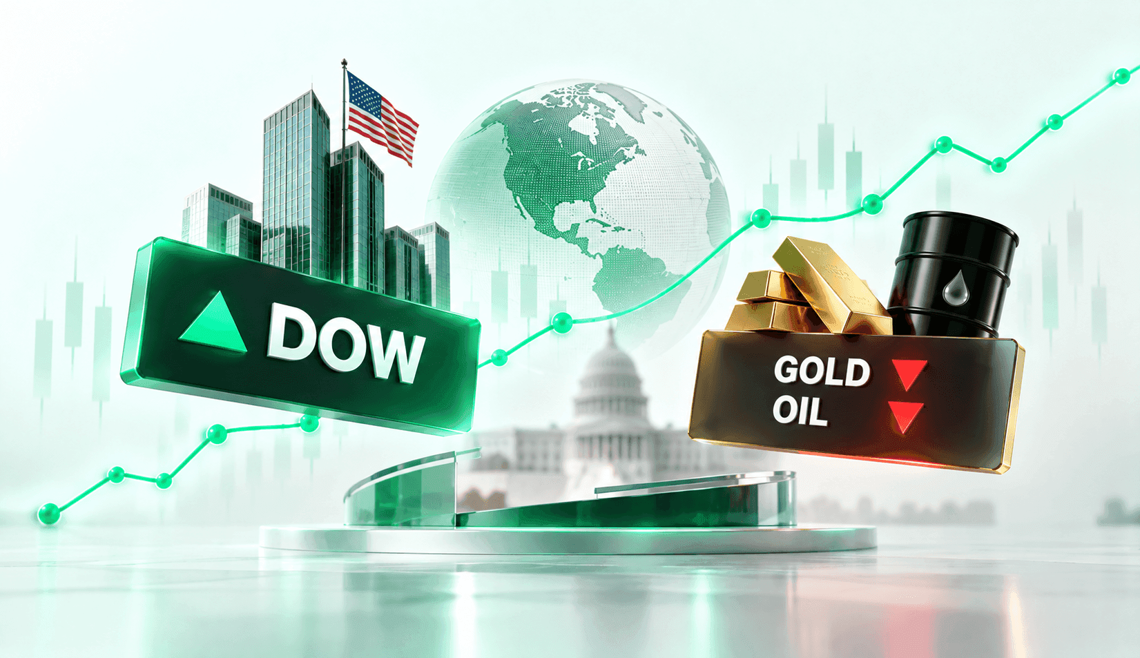 September 4, 2026 - Dow Rises 1.18% to 53,686.11, Gold Slips 0.10% to $4,469.06 and Brent Falls 0.87% to $91.55