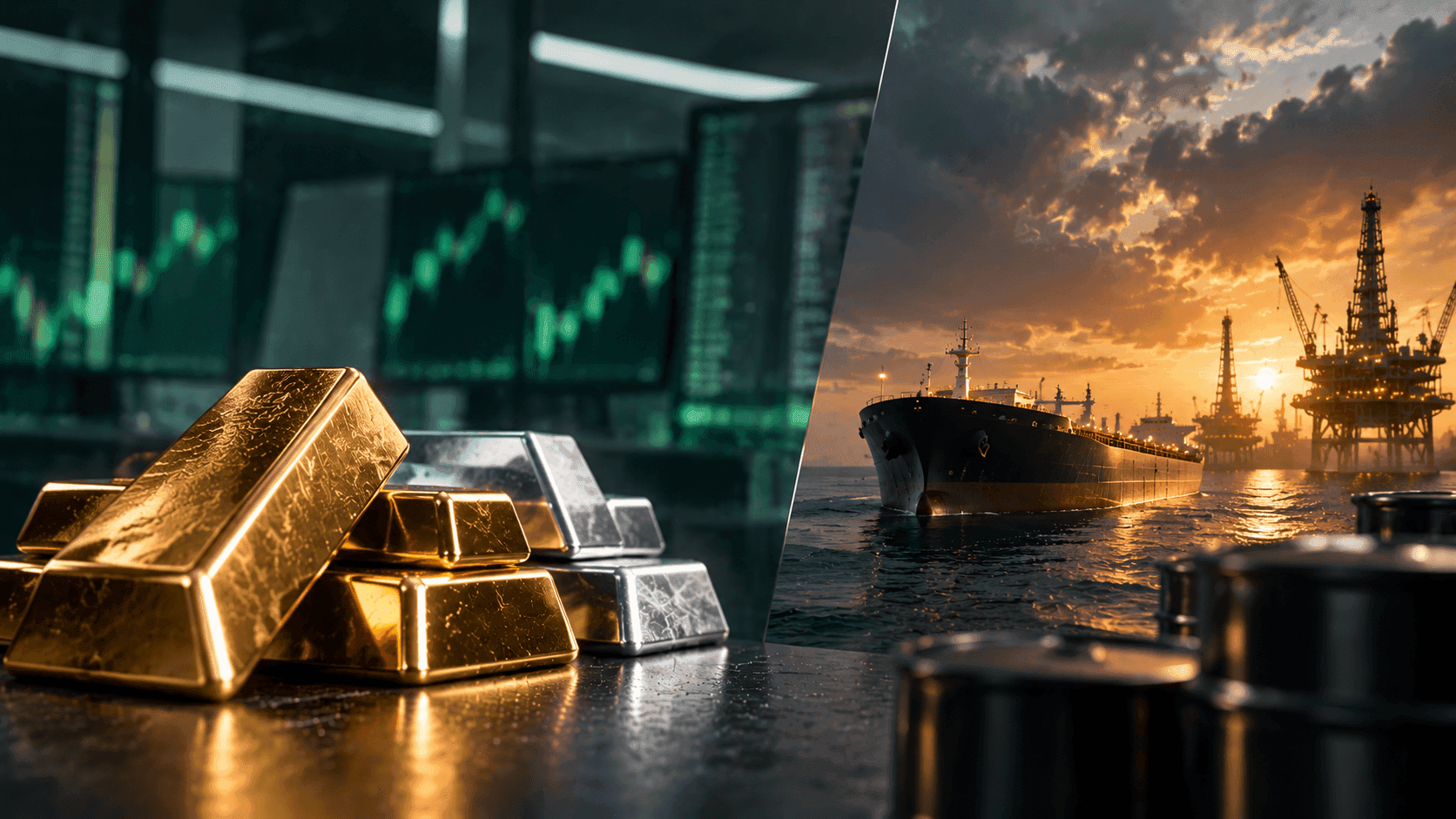 September 8, 2026 - Gold Rises 0.34% to $4,421.24, Silver Gains 0.70% to $66.63 and Brent Climbs 1.87% to $94.05