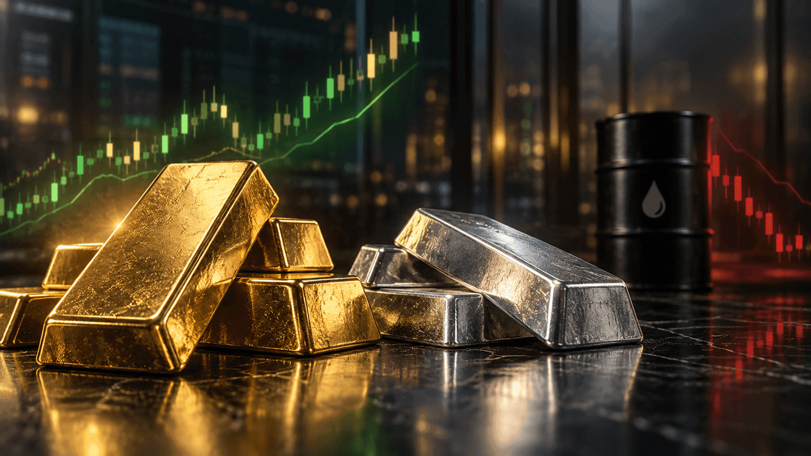 September 18, 2026 - Gold Rises 1.04% to $4,386.84, Silver Gains 2.28% to $66.69 and Brent Falls 1.03% to $98.90