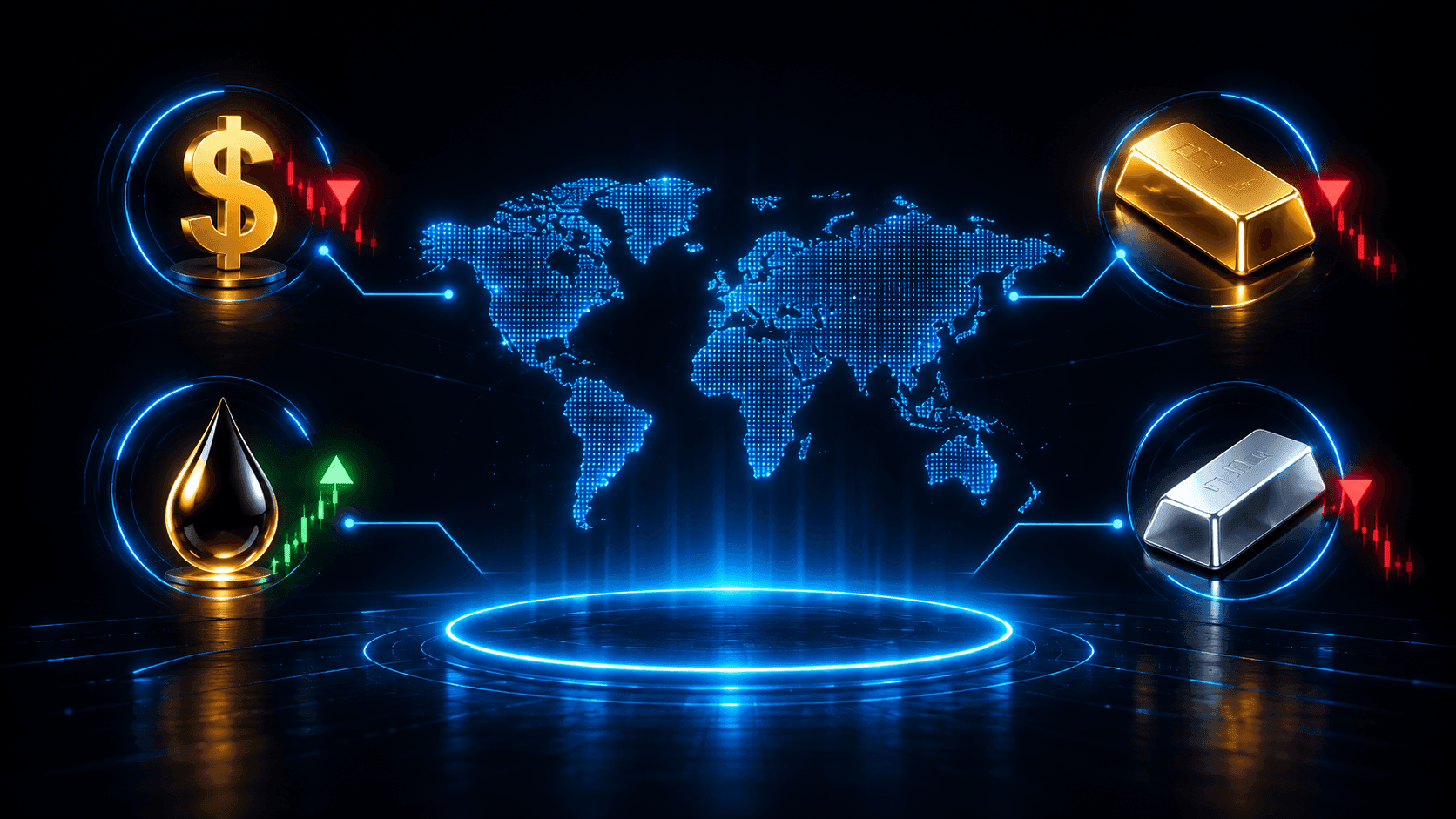 September 24, 2026 - Gold Falls 0.12% to $4,282.25, Silver Drops 0.67% to $64.01 and Brent Rises 0.15% to $103.23